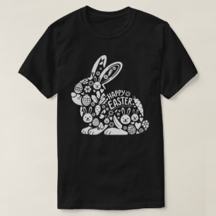 Süßes Blumenhase-Oster-T-Shirt für Frauen – Playf T-Shirt