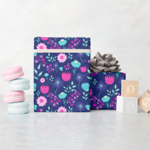 Süßes Blumenmuster Hintergrund Geschenkpapier