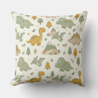 Süßes Boho-Dinosaurier-Muster Outdoor-Kissen Kissen