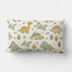 Süßes Boho-Dinosaurier-Muster-Rücken-Kissen Lendenkissen