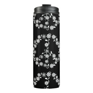 Süßes Boho-Muster Friedenssymbol Thermosbecher