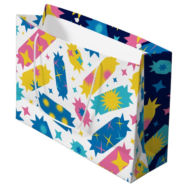 Süßes Bonbons. Große Geschenktüte (Vorderseite Schrägansicht)