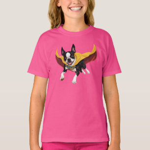 Süßes Boston-Terrier-Superhelden-T-Shirt für Kinde T-Shirt