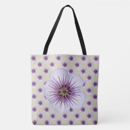 Süßes botanisches Blumenblau auf irgendeiner Farbe Tasche
