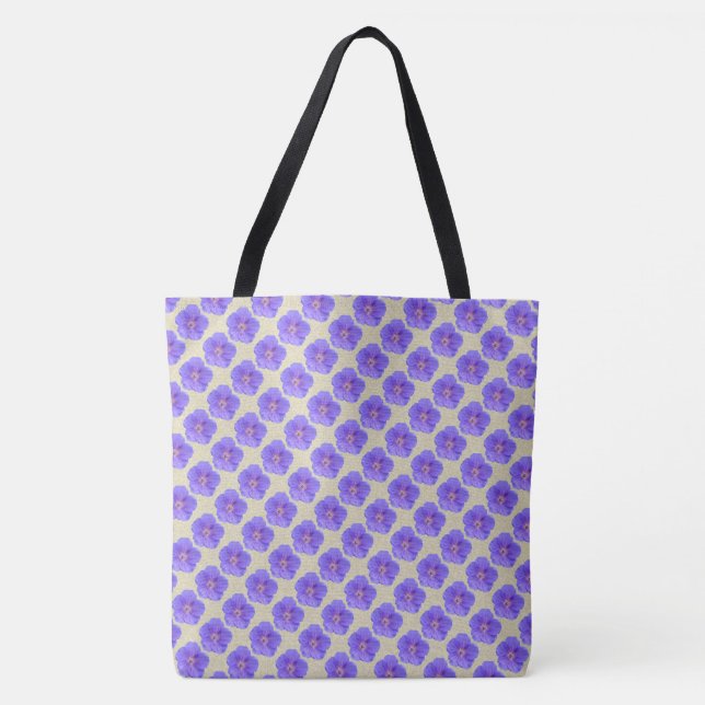 Süßes botanisches Blumenblau in beliebiger Farbe Tasche (Vorderseite)
