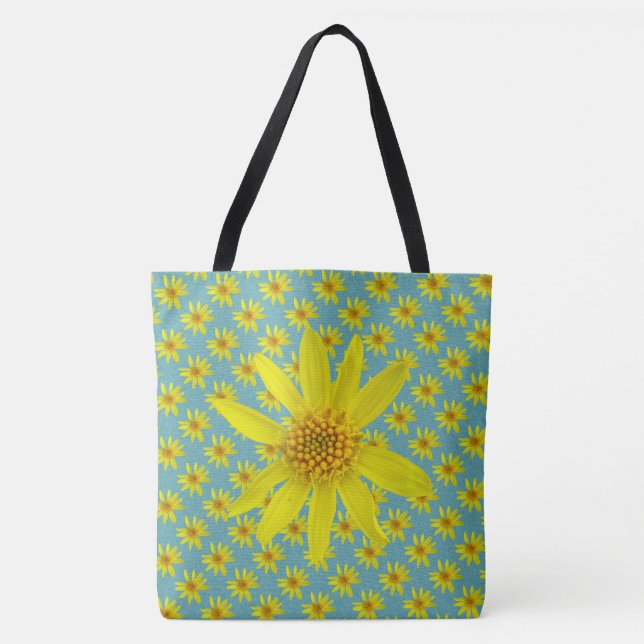 Süßes botanisches Blumengelb auf irgendeiner Farbe Tasche (Vorderseite)