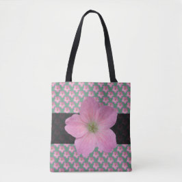 Süßes botanisches Blumenrosa auf irgendeiner Farbe Tasche