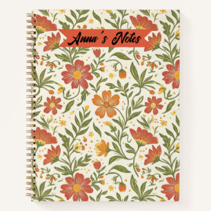 Süßes botanisches Journal für Schreiben und Notize Notizbuch