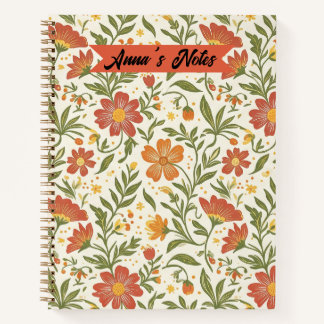 Süßes botanisches Journal für Schreiben und Notize Notizbuch