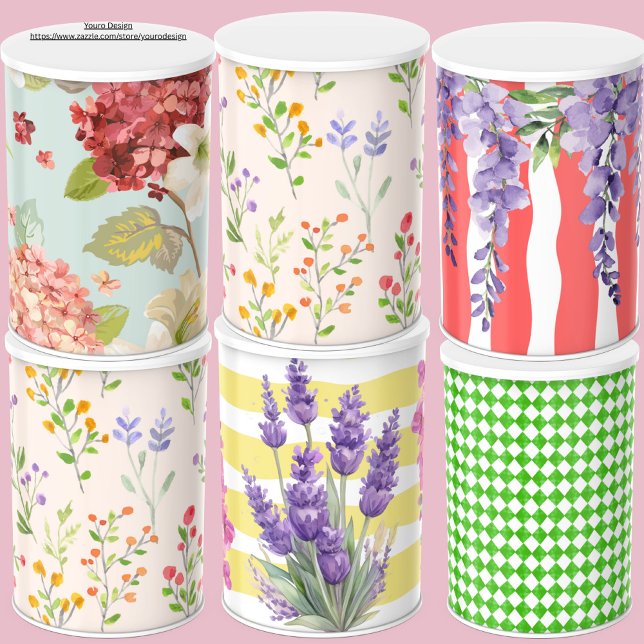 Süßes botanisches Muster in rosa Trendy Grift-Verp Seidenpapier (Von Creator hochgeladen)