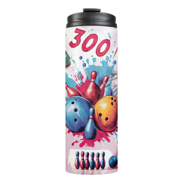 Süßes Bowling-Leben Thermosbecher (Vorderseite)