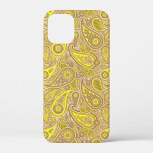 Süßes braun-gelbes Paisleymuster Case-Mate iPhone Hülle