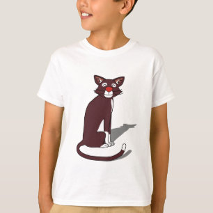 Süßes braunes Katzen-T-Shirt für Jungen   Lustig f T-Shirt
