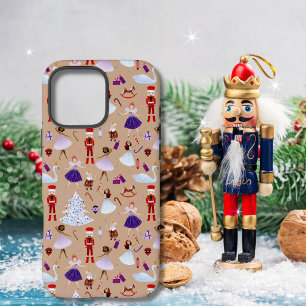 Süßes braunes Nussknacker-Weihnachtsmuster iPhone 16 Pro Max Hülle