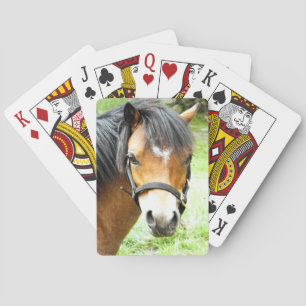 SÜßES BRAUNES PONY SPIELKARTEN