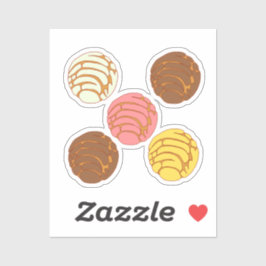 Süßes Brot mexikanischer Pan Dulce Conchas Aufkleber