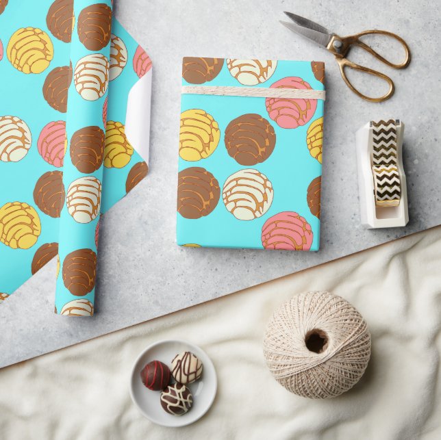 Süßes Brot mexikanischer Pan Dulce Conchas Geschenkpapier (Kunsthandwerk)