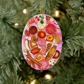 Süßes Brot mexikanischer Pan Dulce Keramik Ornament