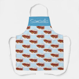 Süßes Brot mit Erdbeeren und Sahne Schürze