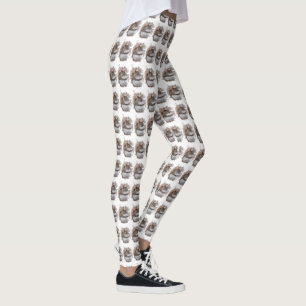 Süßes Brown und weiße Eichhörnchen-Tier-Leggings Leggings