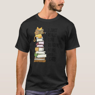 Süßes Buch Bucharbeit Nerd Lesender Lehrer Kitty T-Shirt