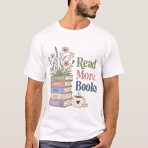 Süßes Bücherwurm-Blumen-Shirt