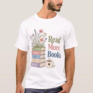 Süßes Bücherwurm-Blumen-Shirt T-Shirt