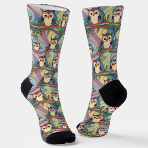 Süßes bunte Eulenmuster Socken