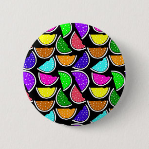 Süßes bunte Wassermelonen-Muster Button