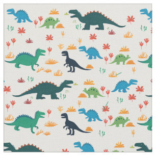 Süßes bunter Dinosaurier-Muster Stoff