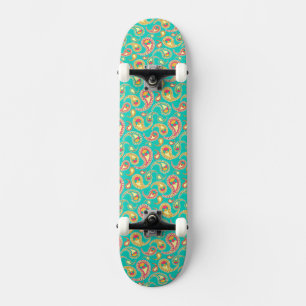 Süßes, buntes, vintage Paisleymuster Skateboard
