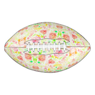 Süßes buntes Wasserfarben-Blumenmuster Football