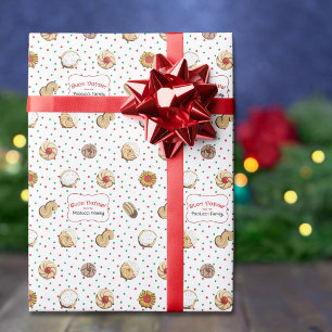 Süßes Buon Natale Weihnachtsplätzchen-Muster Geschenkpapier