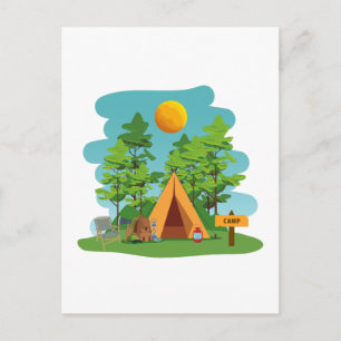 Süßes Camping, Wandern und Natur im Freien  Postkarte