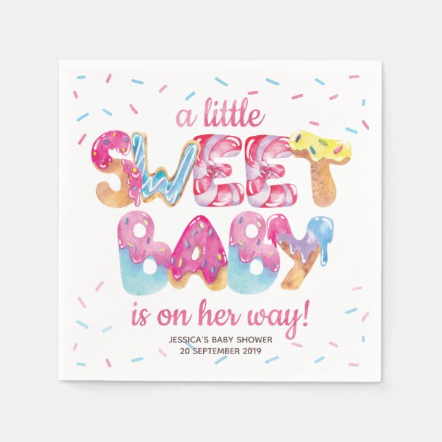 Süßes Candyland Sprinkles Serviette (Vorderseite)