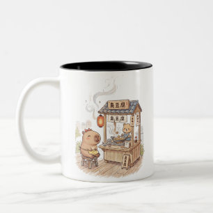 Süßes Capybara am Stinky-Tofu-Stand   Taiwan Nacht Zweifarbige Tasse