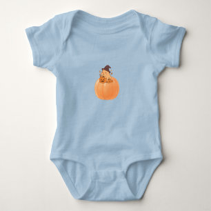 Süßes Capybara-Kürbis-Halloween-T-Shirt Baby Strampler