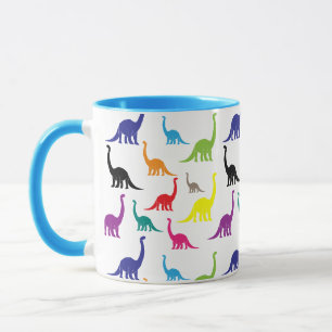Süßes Cartoon Buntes Dinosaurier Muster Jurassic Tasse