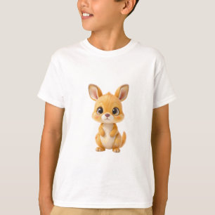 Süßes Cartoon Goldenes Känguru-Joey-Kinder T-Shirt