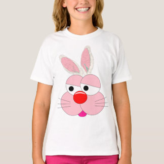 Süßes Cartoon-Hasen-Grafik-T-Shirt - Springe zur A T-Shirt