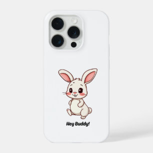 Süßes Cartoon-Hasen-Telefonetui "Hey Kumpel" iPhone 15 Pro Hülle