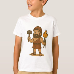 Süßes Cartoon-Hermes-Griechische-Mythologie-Kinder T-Shirt