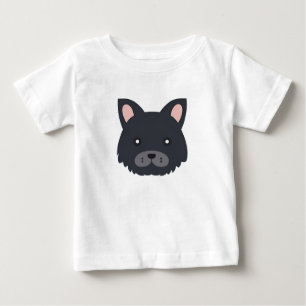 Süßes Cartoon-Hundegesicht Baby T-shirt