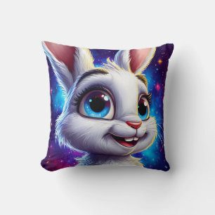 🐰 Süßes Cartoon-Kaninchen mit sanftem, verspielte Kissen