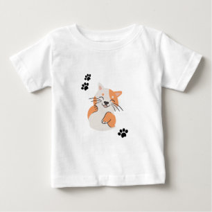 Süßes Cartoon-Katz-Baby-T-Shirt Baby T-shirt