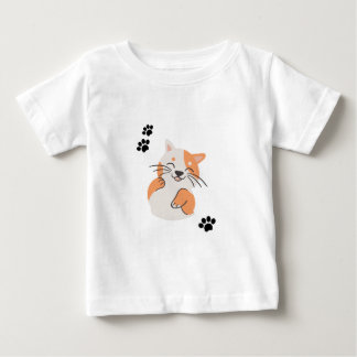 Süßes Cartoon-Katz-Baby-T-Shirt Baby T-shirt