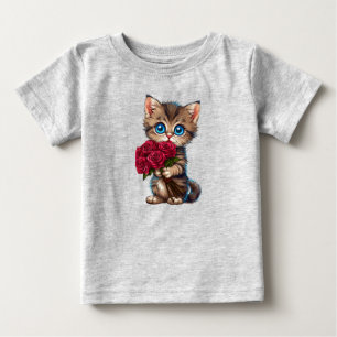 Süßes Cartoon-Kätzchen Baby T-shirt