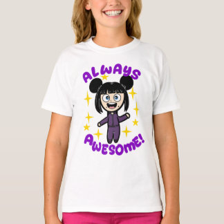 Süßes Cartoon-Kind-Shirt mit großen Augen T-Shirt
