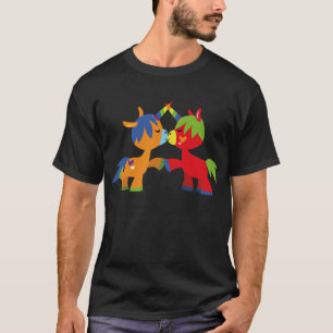 Süßes Cartoon-LGBTQIA-Einhörner-T-Shirt T-Shirt