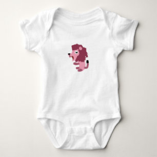 Süßes Cartoon-Löwe Rosa Baby-Body Baby Strampler